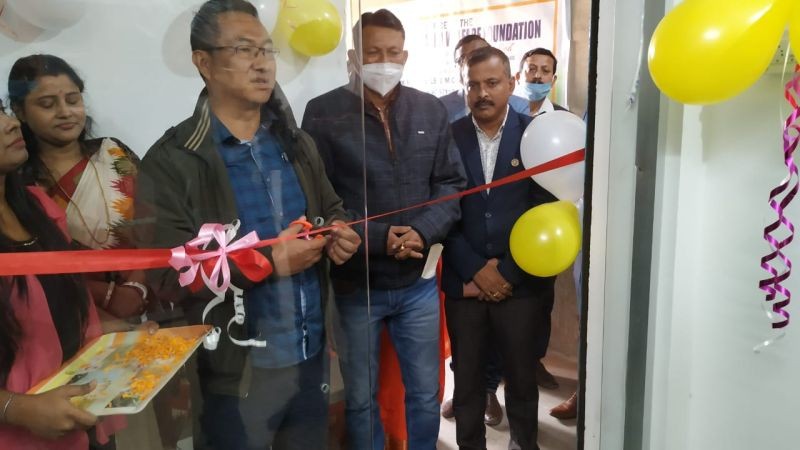 DMC Administrator, Albert Ezung inaugurating office of Swami Vivekananda Welfare Foundation in Dimapur on January 12. (Morung Photo)